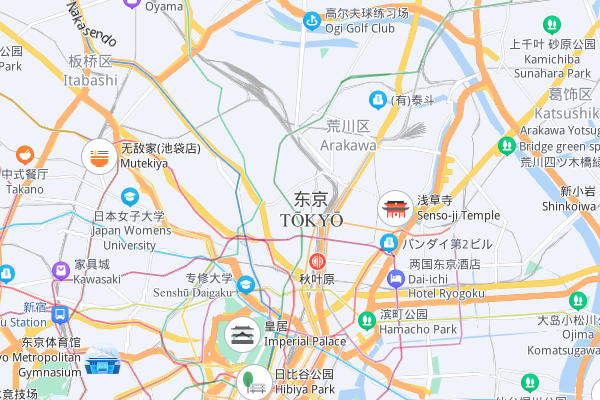 日本东京地图